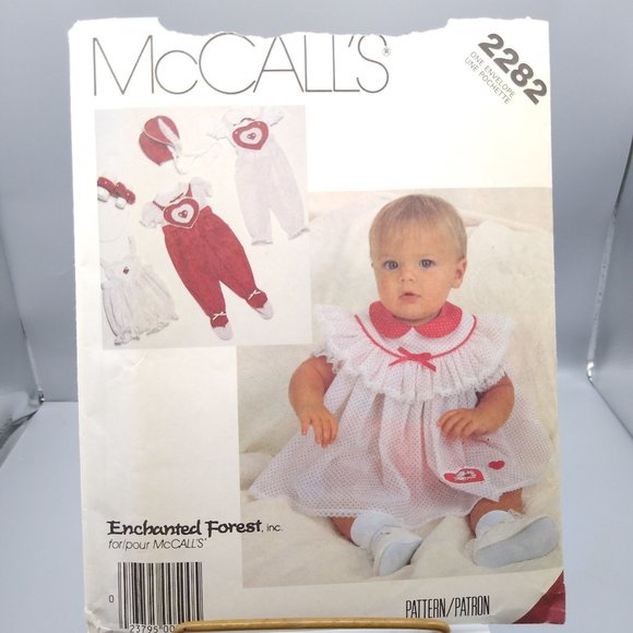 UNCUT Vintage Sewing PATTERN McCalls 2282, Enchanted Forest Infant 1985 Blouse J - Picture 1 of 2
